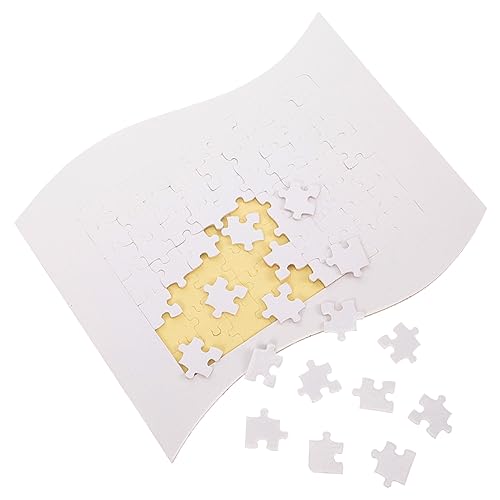 VICASKY 1 Set Wärmeübertragungspuzzle Unsichtbare Puzzlerohlinge Infusible Spender Hitzebeständige Durchsichtige Puzzles Becher Sublimation Leavers Supply Jigsaw Plaything White von VICASKY