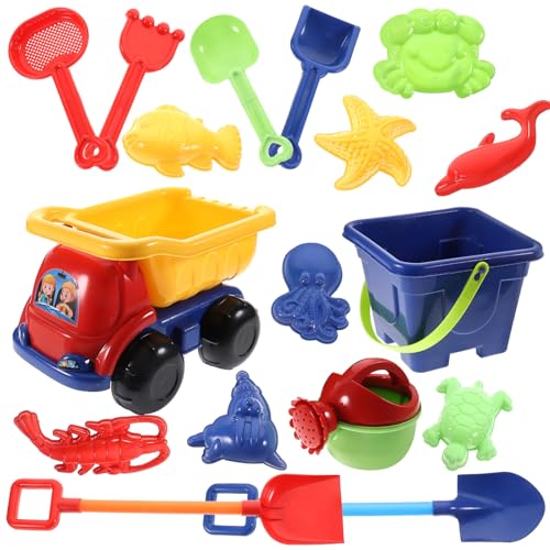 VICASKY Spielset Für Kinder – Strandwagen-spielzeugset 17-teiliges Sandkastenspielzeug Tragbar Lustiges Strandspiel Zum Spielen Im Freien von VICASKY