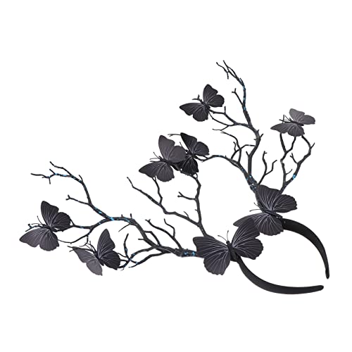 VICASKY 1 Stück Halloween Haarband mit Baumzweig Design und Schmetterlingsgeweih Kostümzubehör für Festivals und Partys für Halloween Feiern und Cosplay VICASKY 1 Stück Halloween Haarband mit Baumzweig Design und Schmetterlingsgeweih Kostümzubehör für Festivals und Partys für Halloween Feiern und Cosplay von VICASKY
