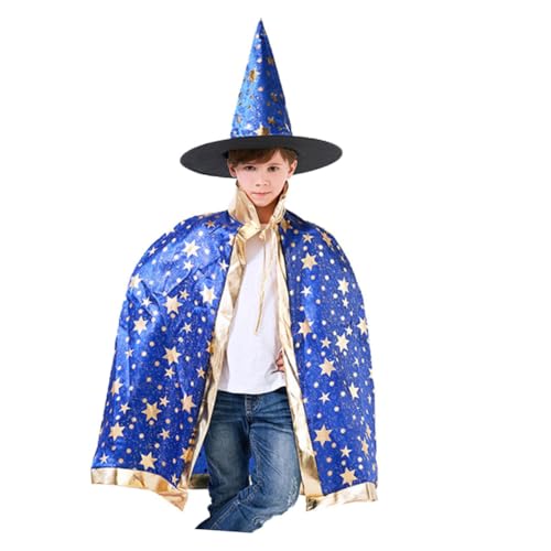 VICASKY Halloween-umhang Für Jungen Und Mädchen Zauberer-umhang Hut Weich Bequem Halloween-hexenkostüm Mit Umhang VICASKY Halloween-umhang Für Jungen Und Mädchen Zauberer-umhang Hut Weich Bequem Halloween-hexenkostüm Mit Umhang von VICASKY