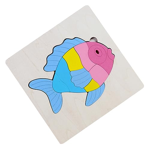 VICASKY 1 Stück Holzrätsel Pädagogisches Puzzle kinderga rätsel für kinderdecken pädagogisches für Holzprozesäge 3D-Speicher-Puzzle Hölzern Colorful von VICASKY