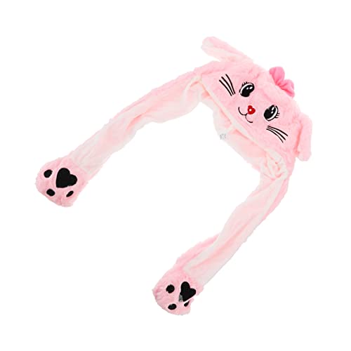VICASKY 1 Stück Kuschelige Hasenohren Mütze mit Beweglichen Plüsch Hut für für Halloween Cosplay Partys und Spaßige Mütze von VICASKY