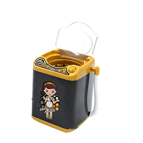 VICASKY 1 Stück Mini Waschmaschine für Elektronische Mini Waschmaschine Schwarz Simuliert Wasserzufuhr und Rotation für Batterie Kreatives Haushaltsgerät für Rollenspiele von VICASKY