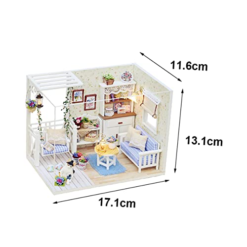 VICASKY 1 Stück Miniatur DIY Haus Bausatz Kreatives Bastelset für Handgemachtes Cottage Modell für Zuhause für Familienspaß und Rollenspiele VICASKY 1 Stück Miniatur DIY Haus Bausatz Kreatives Bastelset für Handgemachtes Cottage Modell für Zuhause für Familienspaß und Rollenspiele von VICASKY