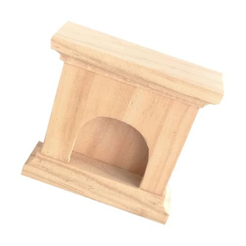 VICASKY 1 Stück Puppenhaus Kamin Mini Kamin Miniatur Wohnzimmer Möbel Dekoration Kamin Miniatur Kamin Vintage Wohnkultur Retro Spielhaus Zubehör Holz von VICASKY
