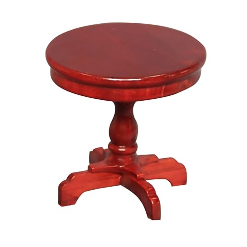 VICASKY 1 Stück Puppenhaus Kleiner Runder Tisch Puppenmöbel Tischmodell Miniaturtischschmuck Miniaturhausmöbel Miniaturschmuck Mini Runder Tisch Minimöbel Holz Rot VICASKY 1 Stück Puppenhaus Kleiner Runder Tisch Puppenmöbel Tischmodell Miniaturtischschmuck Miniaturhausmöbel Miniaturschmuck Mini Runder Tisch Minimöbel Holz Rot von VICASKY
