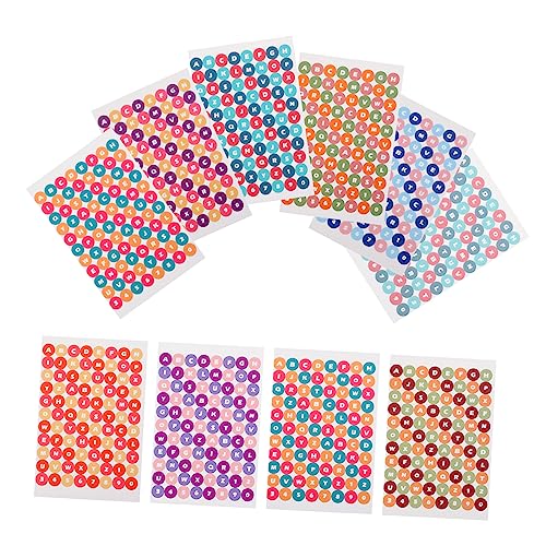 VICASKY 10 Blatt Bonbonfarbene Alphabet Anti Kalender Aufkleber Nagelaufkleber Hochzeitsdekor Geschenkaufkleber Für Dekoration Scrapbooking Hochzeit Scrapbook DIY von VICASKY