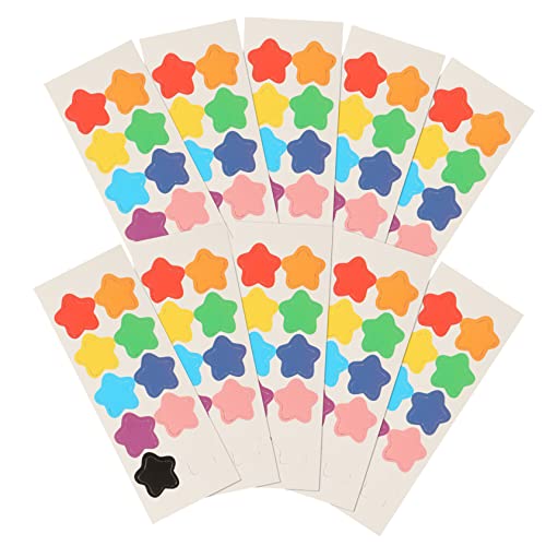 VICASKY 10 Blatt Bunte magnetische Aufkleber kühlschrankmagnete kühlschrankaufkleber magnetpinnwände Magnetisches Whiteboard Lehrerversorgung Cartoon-Sterne-Aufkleber Magnetischer Kleber von VICASKY