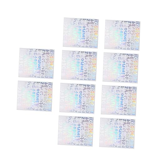 VICASKY 10 Blatt Vinyl Aufkleber Buchstaben Aufkleber DIY Tagebuch Aufkleber Handkonto Aufkleber Alphabet Zahlen Aufkleber DIY Aufkleber DIY Alphabet Aufkleber DIY von VICASKY