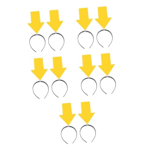 VICASKY 10 Gelber Haarreif Lustiger Party Haarschmuck für Halloween Geburtstags und Weihnachtsfeiern für Kostümpartys und Fotomomente von VICASKY