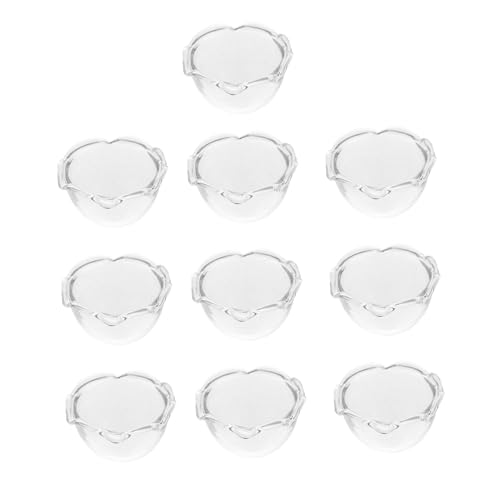 VICASKY 10 STK DIY zubehör kochgeschirr kochset Toy Kitchen bastelkasten Trifle schüssel Mini-Küchenrequisite Mini-Saucenschüssel für die Küche Glas Transparent von VICASKY