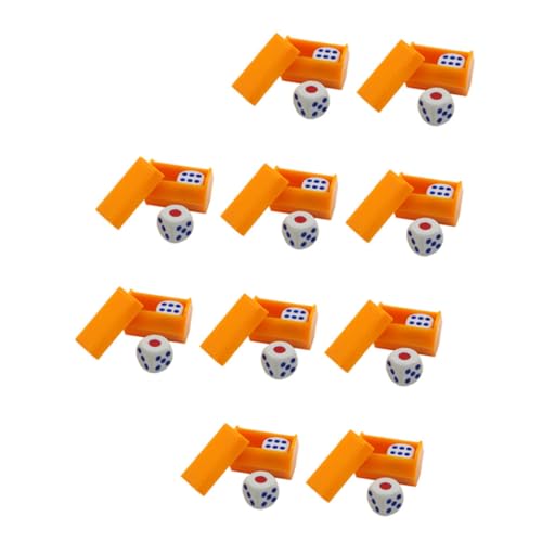 VICASKY 10 Sätze Hören Sie den Wind würfel Spiel Punkt spaß witzige Geschenkidee witzig Fun Unterhaltungswürfel Partywürfel Plastik Orange von VICASKY