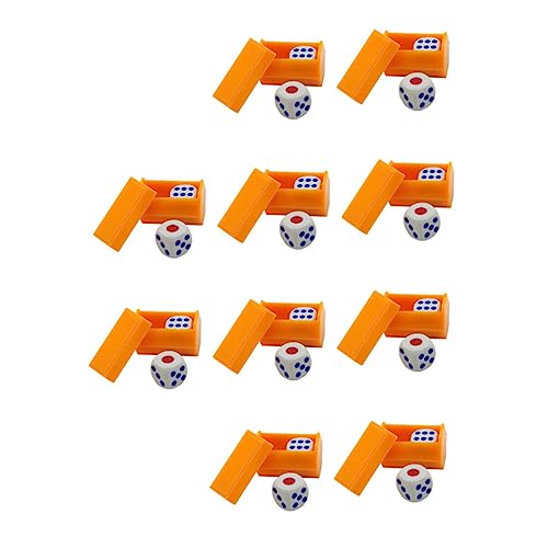 VICASKY 10 Sätze Hören Sie den Wind würfel spaß witzige spassgeschenke witzige Party-Kartenspiele Punkt Party-Requisitenwürfel Spiel Würfel Plastik Orange von VICASKY