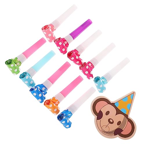 VICASKY 10 Sätze Pfeife Partygeschenke für Lärmmacher Kindergeburtstag Gebläse Kinderparty-Gebläse für Kinder Geburtstag Blowouts Hörner Gebläse Krachmacher Musik Blasen Tier Horn Plastik von VICASKY