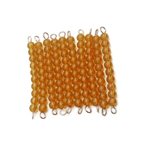 VICASKY 10-Saitig Teiliges Montessori Rechenkette Set für Pädagogisches Mathematikspielzeug mit Glatten Perlen Fördert Logisches Feinmotorik und Zahlenverständnis von Lernmaterial für von VICASKY