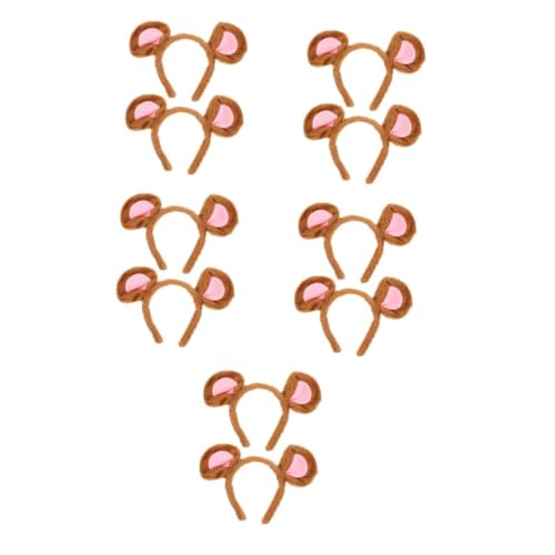 VICASKY 10 Stck. Teiliges Mouse Ears Haarreif Weicher Leichter Stirnband mit Niedlichen Mäuseohren Komfortabel für Erwachsene Vielseitiges Accessoire für Halloween Karneval Party und von VICASKY