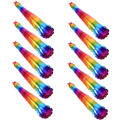 VICASKY 10er-pack 14 Regenbogen-ballonstäbe Cheerleading Clapper Noise Maker Für Sportspiele Geburtstagsparty von VICASKY