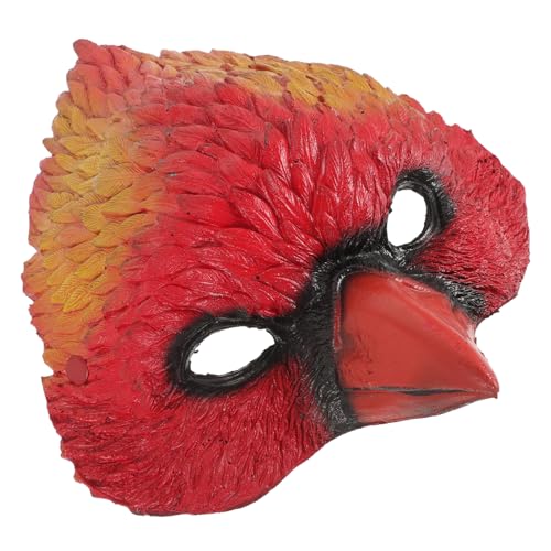 VICASKY 10 Stk Vogelkopfmaske Vogel Abschlussball Requisiten Partydekoration Tier Karneval liefert Maske für die Party Halloween schmücken Kleidung Gesichtsmaske PU-Schaum rot von VICASKY