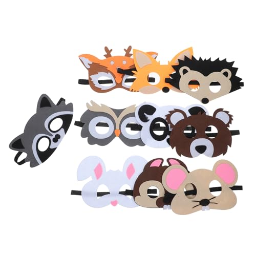 VICASKY 10 Stk tierische Filzmaske halloween mitgebsel wampir halloween Maskenball spielwaren the animals Spielzeugtiere Tiergesichtsmaske Gesichtsmaske Bärenmaske Wolf Cartoon-Filzmaske VICASKY 10 Stk tierische Filzmaske halloween mitgebsel wampir halloween Maskenball spielwaren the animals Spielzeugtiere Tiergesichtsmaske Gesichtsmaske Bärenmaske Wolf Cartoon-Filzmaske von VICASKY