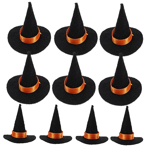 VICASKY 10 Stk. Mini Hexenhüte aus Filz für Halloween Deko Kleine Party Hüte für Cosplay und Kreative Bastelprojekte für Gnome und Festliche Anlässe VICASKY 10 Stk. Mini Hexenhüte aus Filz für Halloween Deko Kleine Party Hüte für Cosplay und Kreative Bastelprojekte für Gnome und Festliche Anlässe von VICASKY