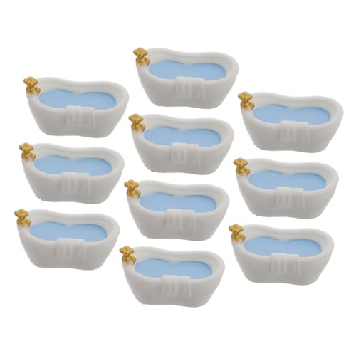VICASKY Charmantes Mini-badewannen-Set 10-teilig Puppenhaus-Badezimmer-Essentials Realistische Miniatur-Werkzeuge VICASKY Charmantes Mini-badewannen-Set 10-teilig Puppenhaus-Badezimmer-Essentials Realistische Miniatur-Werkzeuge von VICASKY