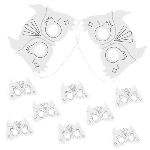 VICASKY 10 Stück Diy Katzenmasken aus Papier Unbemalt Bastelmasken für Kreative Gesichtsmaske für Karneval Halloween und Geburtstagsfeiern für Junge zum Ausmalen und Dekorieren VICASKY 10 Stück Diy Katzenmasken aus Papier Unbemalt Bastelmasken für Kreative Gesichtsmaske für Karneval Halloween und Geburtstagsfeiern für Junge zum Ausmalen und Dekorieren von VICASKY
