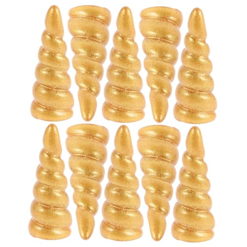 VICASKY 10 Stück Einhorn-Design-Haar-Kopfschmuck, Goldenes Einhorn-Horn, Glitzerndes Horn, Ostern-Kopfschmuck Für DIY-Haar-Accessoires Und Ostern-Haarschmuck VICASKY 10 Stück Einhorn-Design-Haar-Kopfschmuck, Goldenes Einhorn-Horn, Glitzerndes Horn, Ostern-Kopfschmuck Für DIY-Haar-Accessoires Und Ostern-Haarschmuck von VICASKY