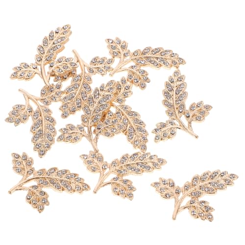 VICASKY 10 Stück Haarschmuck Aus Blättern Babyspielzeug Schläfer Ohrringe Miniatur-blattornament Süße Wassermelonen-emaille-anstecknadel Handyhüllen-anhänger Korb Reize Golden Eisen von VICASKY