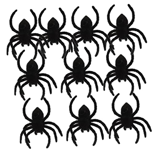 VICASKY 10 Stück Halloween Deko Spinnen Realistische Haarige Spinnen für Partys Scherzspiele und Festtagsdekoration Schwarz VICASKY 10 Stück Halloween Deko Spinnen Realistische Haarige Spinnen für Partys Scherzspiele und Festtagsdekoration Schwarz von VICASKY