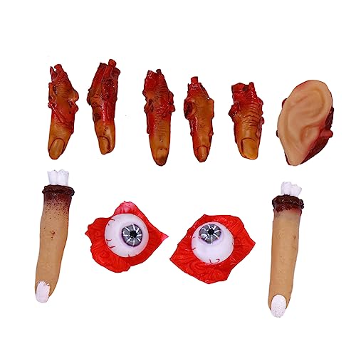 VICASKY 10 Stück Halloween Orgel Kombinations Requisiten Kostüm Aufblasbar Horror Halloween Requisiten Augäpfel Vampirzähne Halloween Dekoration Halloween Halloween Streiche von VICASKY