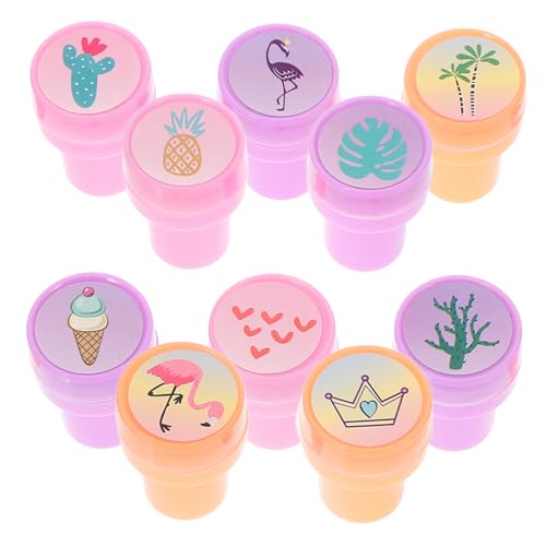 VICASKY 10 Stück Kinderstempel Stempel Zum Kindergeburtstag Briefmarken Tierstampfer Für Mini-Stempel Süße Briefmarken Lehrerstempel Briefmarken Für Kleinkinder PVC von VICASKY