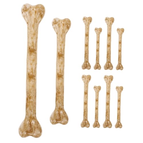 VICASKY Einzigartiges Design Realistisches Skelettspielzeug Für Halloween-Dekorationen 10 Stück Bastelknochenanhänger Löcher Für Partys von VICASKY