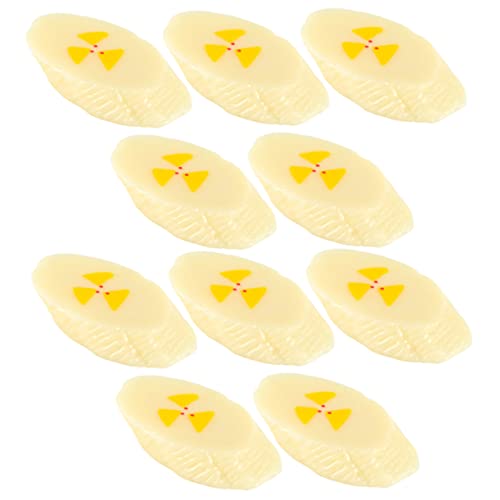 VICASKY 10 Stück Künstliche Bananenscheiben Simulation Früchte Modell Dekorative Requisiten für Fotografie Kinderunterricht und Heimdekoration Lebensnahe Deko für Party und Gastronomie von VICASKY