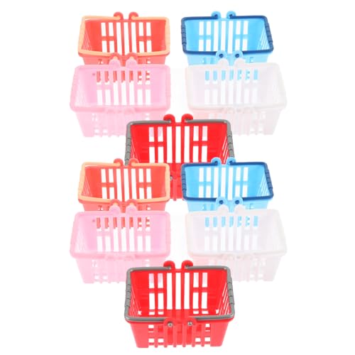 VICASKY 10stücke Mini Einkaufskorb Teiliges Mini Korb Für Puppenhäuser Mikroszenen Und Kreative Handwerksprojekte Für Dekoration Und Aufbewahrung von VICASKY