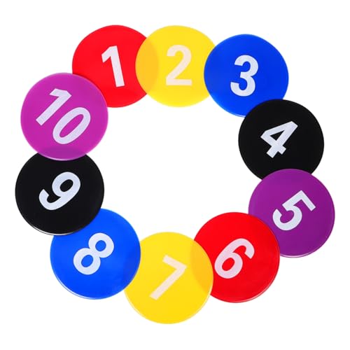 VICASKY Fußball-Basketball-Training 10er-Pack Nicht Markiert Flache Zahlen Für Das Fitnessstudio von VICASKY