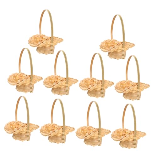 VICASKY 10 Stück Mini-Blumenkorb Mini-Süßigkeiten-Korb Blumenhalter Körbe für Mädchen kleine Körbe für kühlkorb einkaufskorb Storage Baskets Blumenkorb im ländlichen Stil VICASKY 10 Stück Mini-Blumenkorb Mini-Süßigkeiten-Korb Blumenhalter Körbe für Mädchen kleine Körbe für kühlkorb einkaufskorb Storage Baskets Blumenkorb im ländlichen Stil von VICASKY