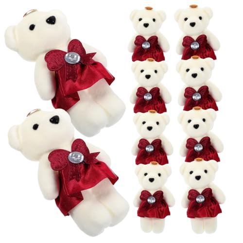 VICASKY 10 Stück Plüschbär-Puppe, Hochzeitsstrauß-Dekoration, Ausgestopfte Bären-tierpuppen Für Blumenstrauß von VICASKY