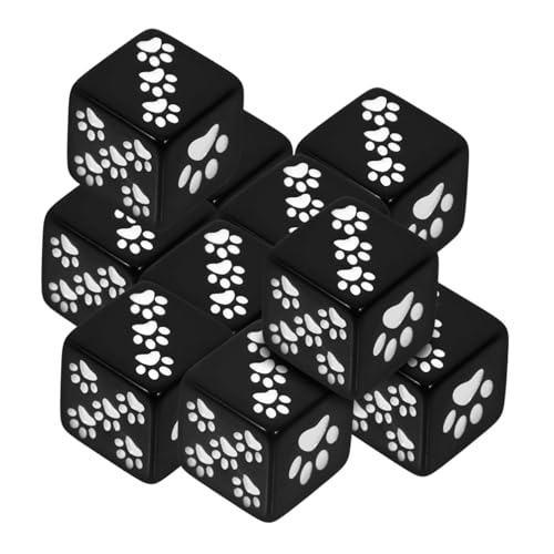 VICASKY 10 Punktwürfel Harzwürfel Unterhaltungswürfel Würfellayouts Kleine Cartoon Würfelspiel Spielzeugspiel Requisite von VICASKY
