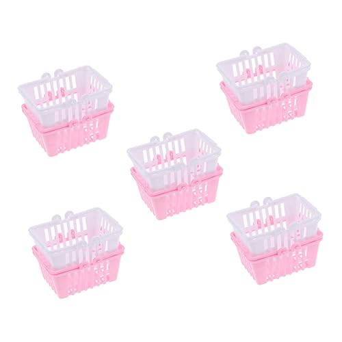 VICASKY 10 Stück Puppen-einkaufskorb Dekorativ Mini Gefälscht Plastik VICASKY 10 Stück Puppen-einkaufskorb Dekorativ Mini Gefälscht Plastik von VICASKY