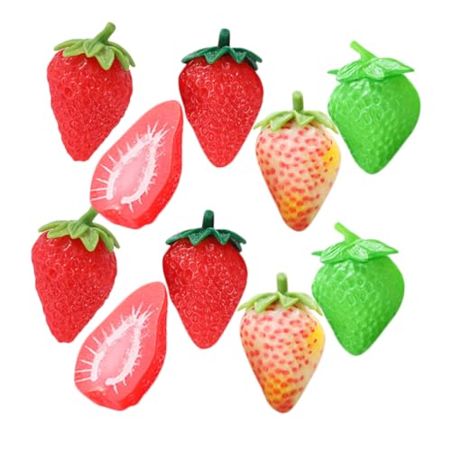 VICASKY Set Mit 10 Künstlichen Erdbeeren – PVC-obstmodelle Geruchsneutral Für Das Lernen Von Kindern Und Als Heimdekoration VICASKY Set Mit 10 Künstlichen Erdbeeren – PVC-obstmodelle Geruchsneutral Für Das Lernen Von Kindern Und Als Heimdekoration von VICASKY