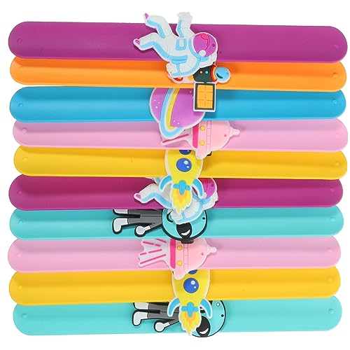 VICASKY 10 Stück Slap Armbänder für Weltraum Themenparty Zufällige Designs für Kleinkinder Geburtstagsfeiern und Feste VICASKY 10 Stück Slap Armbänder für Weltraum Themenparty Zufällige Designs für Kleinkinder Geburtstagsfeiern und Feste von VICASKY