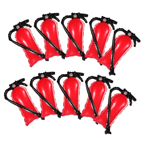 VICASKY 10 Stück Teiliges Aluminiumfolie Feuerlöscher Luftballons Aufblasbare Feuerwehr deko für Feuerwehrmann Geburtstagsparty Festliche Geburtstagsdeko Party luftballons für von VICASKY
