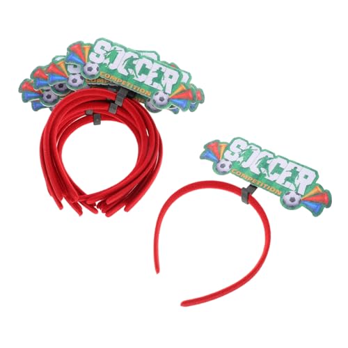 VICASKY 10 Stück Teiliges Fußball Haarband Unisex Auffällige Teamfarben Atmungsaktiv Verstellbar für Fußballfans Partydekoration und Fanfeiern von VICASKY