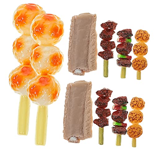 VICASKY 10 Stück Teiliges Grillspielzeug Künstliche Grillspieße für Simuliertes BBQ Food für Rollenspiele Küchen Dekoration und Fotorequisitenzufällige Designs von VICASKY