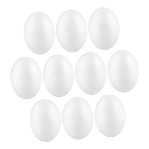 VICASKY 10 Stück Teiliges Künstliche Eier Realistische DIY Bastel Eier für Ostern Bemalbare Eiermodelle Dekorative für Kreative Osterdekoration von VICASKY
