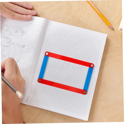 VICASKY 10 Stück Teiliges Magnetisches Geometrisches mit Längen für Mathematikunterricht und Kreative Raumvorstellung Vielseitiges Lernspielzeug für Kindergarten und Schule von VICASKY