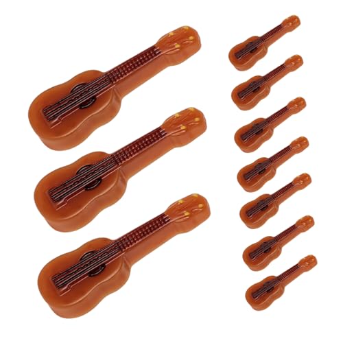 VICASKY 10 Stück Teiliges Mini Gitarren Modell aus Langlebigem Harz Realistische Miniatur Musikinstrumente für Puppenhaus Dekoration Sammelobjekte und DIY Bastelprojekte VICASKY 10 Stück Teiliges Mini Gitarren Modell aus Langlebigem Harz Realistische Miniatur Musikinstrumente für Puppenhaus Dekoration Sammelobjekte und DIY Bastelprojekte von VICASKY