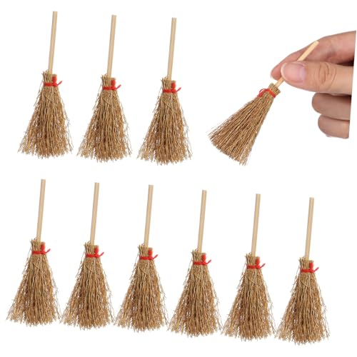 VICASKY 10stücke Miniatur Besen Ornament Strohbesen Mit Rotem Seil Hängender Besen Für Hexen Kostüm Spielzeug Für Halloween Dekoration Kleine Für Party Zubehör VICASKY 10stücke Miniatur Besen Ornament Strohbesen Mit Rotem Seil Hängender Besen Für Hexen Kostüm Spielzeug Für Halloween Dekoration Kleine Für Party Zubehör von VICASKY