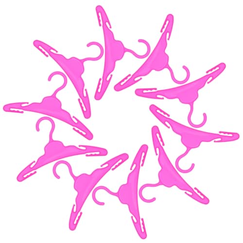 VICASKY 10 Stück Teiliges Mini Kleiderbügel aus Kunststoff für Puppenkleidung Praktische Puppenbekleidungsaufbewahrung Geeignet für Puppenkleider Tops Hosen Ersatz für Kaputte Bügel von VICASKY