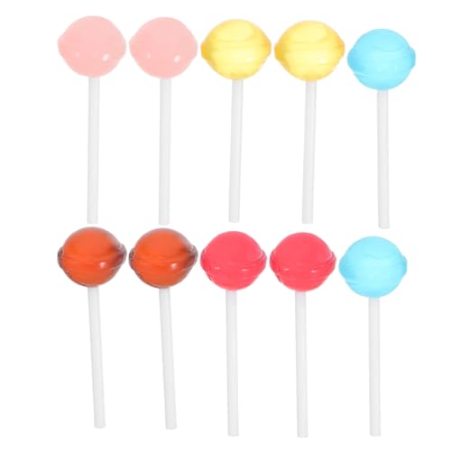 VICASKY 10 Stück Teiliges Miniatur Lutscher Modellset Bunte Puppenhaus Süßigkeiten Deko Lebensecht für Puppenhaus Zubehör Basteln Miniaturhaus Dekoration VICASKY 10 Stück Teiliges Miniatur Lutscher Modellset Bunte Puppenhaus Süßigkeiten Deko Lebensecht für Puppenhaus Zubehör Basteln Miniaturhaus Dekoration von VICASKY